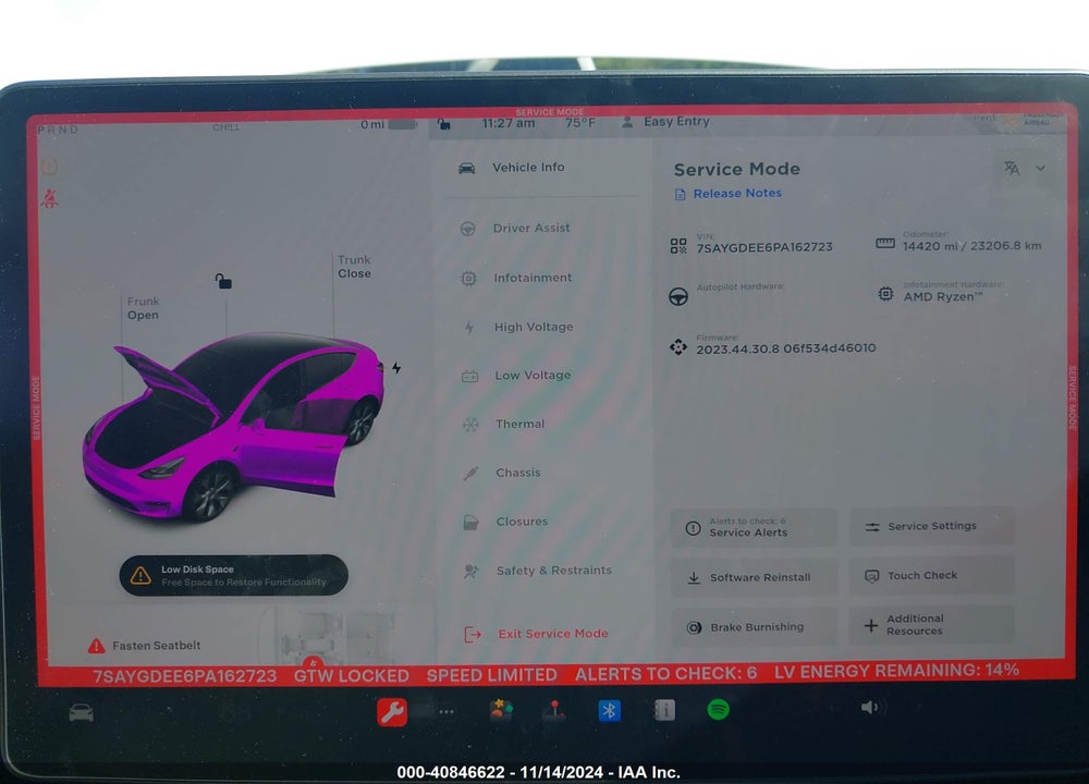 2023 TESLA MODEL Y AWD/LONG RANGE DUAL MOTOR ALL-WHEEL DRIVE VIN: 7SAYGDEE6PA162723