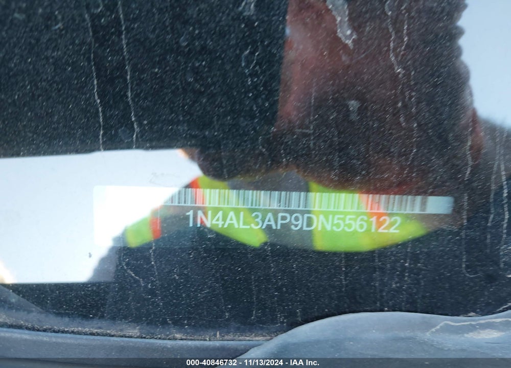2013 NISSAN ALTIMA 2.5 SL VIN: 1N4AL3AP9DN556122