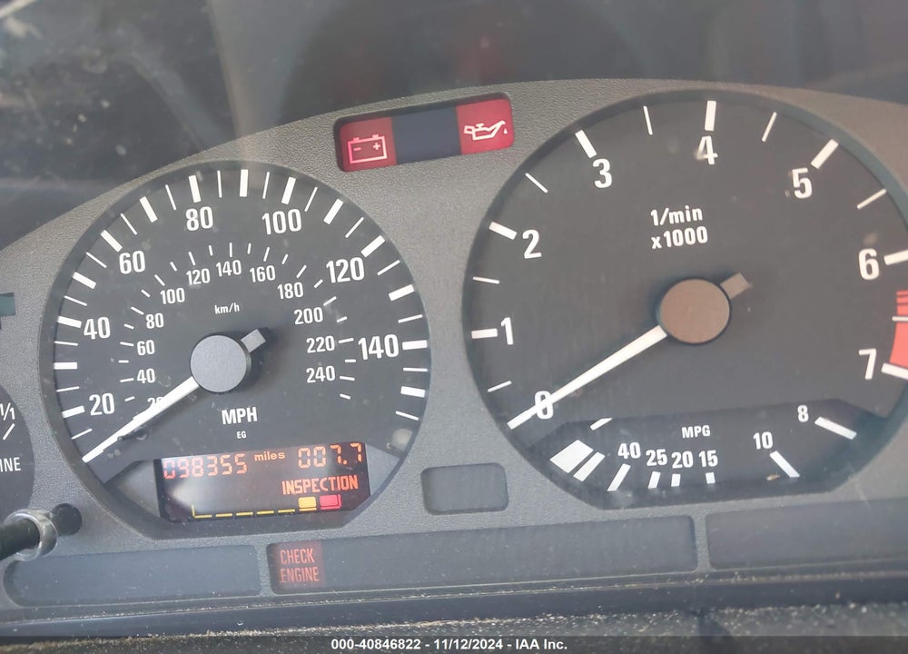 1997 BMW 328IC VIN: WBABK8326VET96408