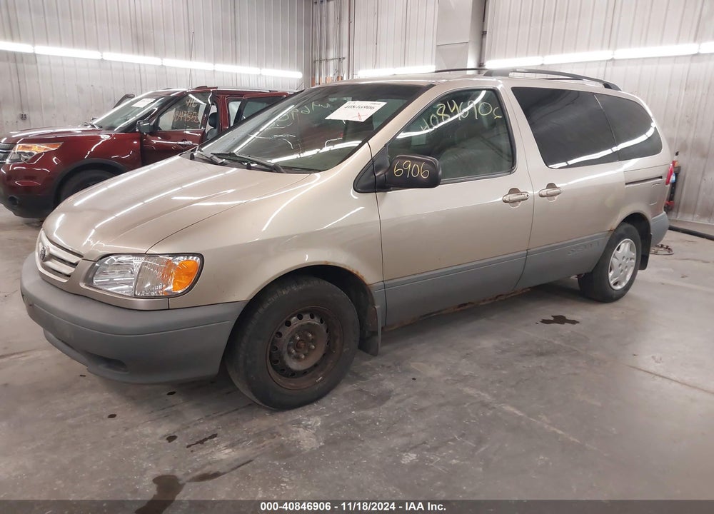 2002 TOYOTA SIENNA LE VIN: 4T3ZF13C22U429947
