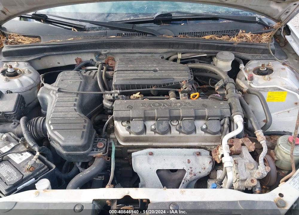 2001 HONDA CIVIC DX VIN: 1HGES16201L022581