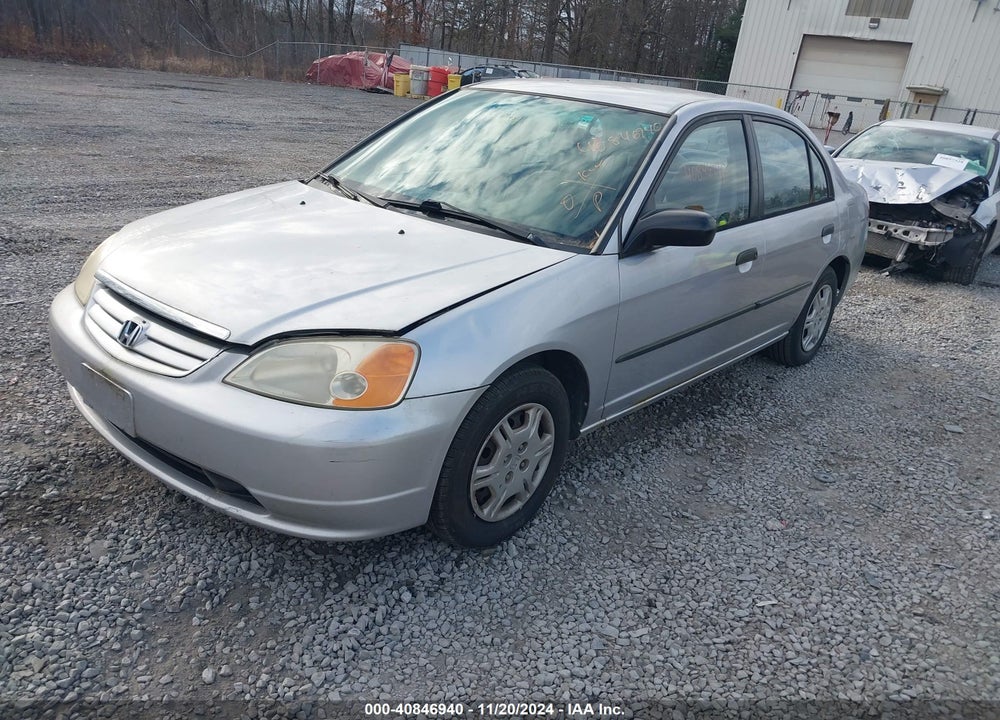 2001 HONDA CIVIC DX VIN: 1HGES16201L022581