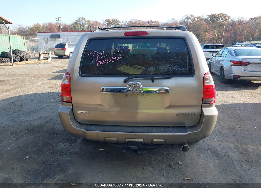 2006 TOYOTA 4RUNNER SR5 V8 VIN: JTEBT14R060061366