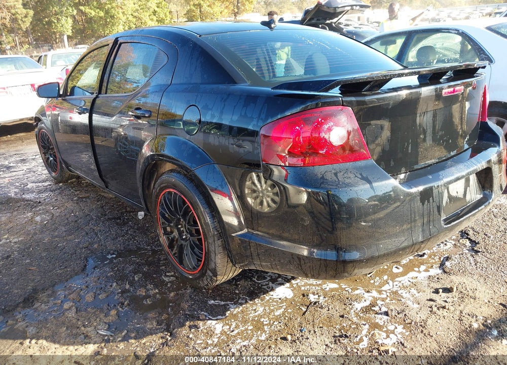 2013 DODGE AVENGER SXT VIN: 1C3CDZCG1DN596649