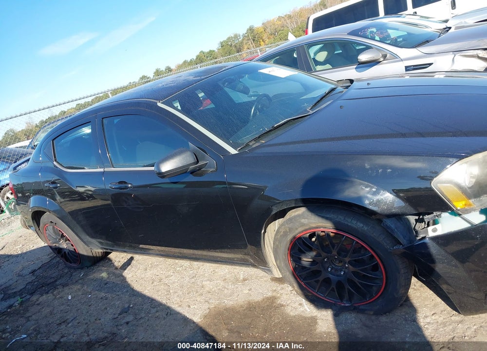 2013 DODGE AVENGER SXT VIN: 1C3CDZCG1DN596649