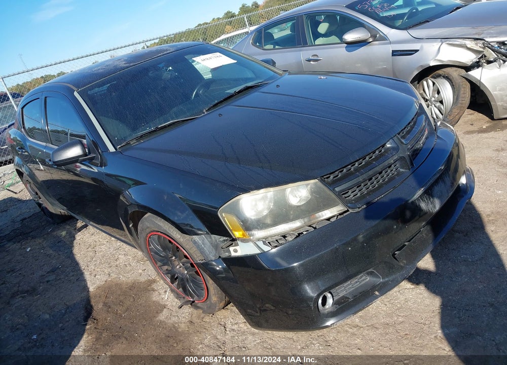 2013 DODGE AVENGER SXT VIN: 1C3CDZCG1DN596649