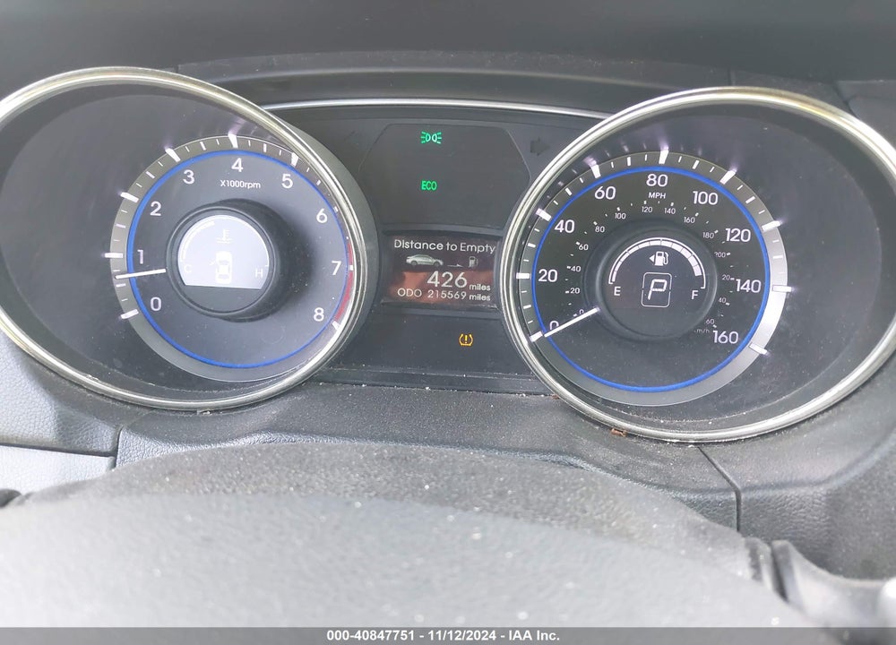 2012 HYUNDAI SONATA VIN: 5NPEC4AC7CH476637