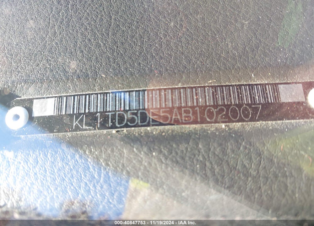 2010 CHEVROLET AVEO LS VIN: KL1TD5DE5AB102007