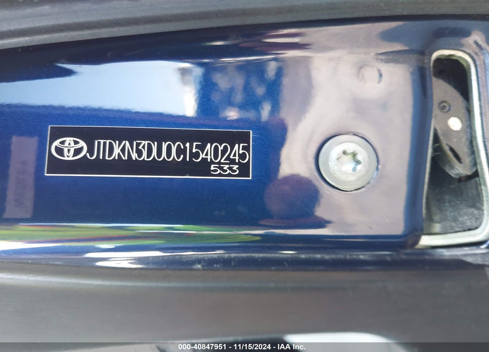 2012 TOYOTA PRIUS VIN: JTDKN3DU0C1540245