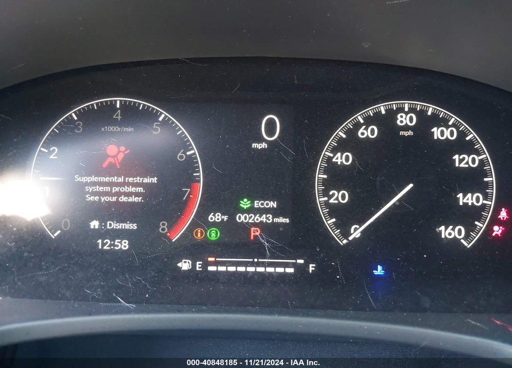 2024 HONDA CIVIC VIN: 19XFL2H80RE037514
