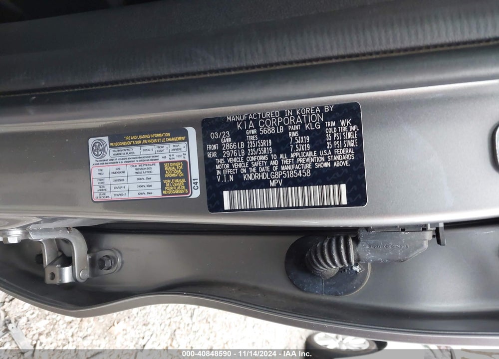 2023 KIA SORENTO HYBRID EX VIN: KNDRHDLG8P5185458