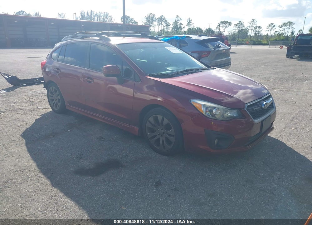 2012 SUBARU IMPREZA 2.0I SPORT PREMIUM VIN: JF1GPAL6XCH241592