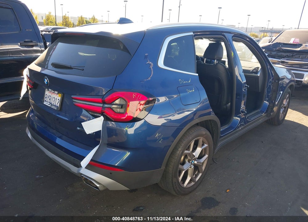 2022 BMW X3 SDRIVE30I VIN: 5UX43DP0XN9J17799
