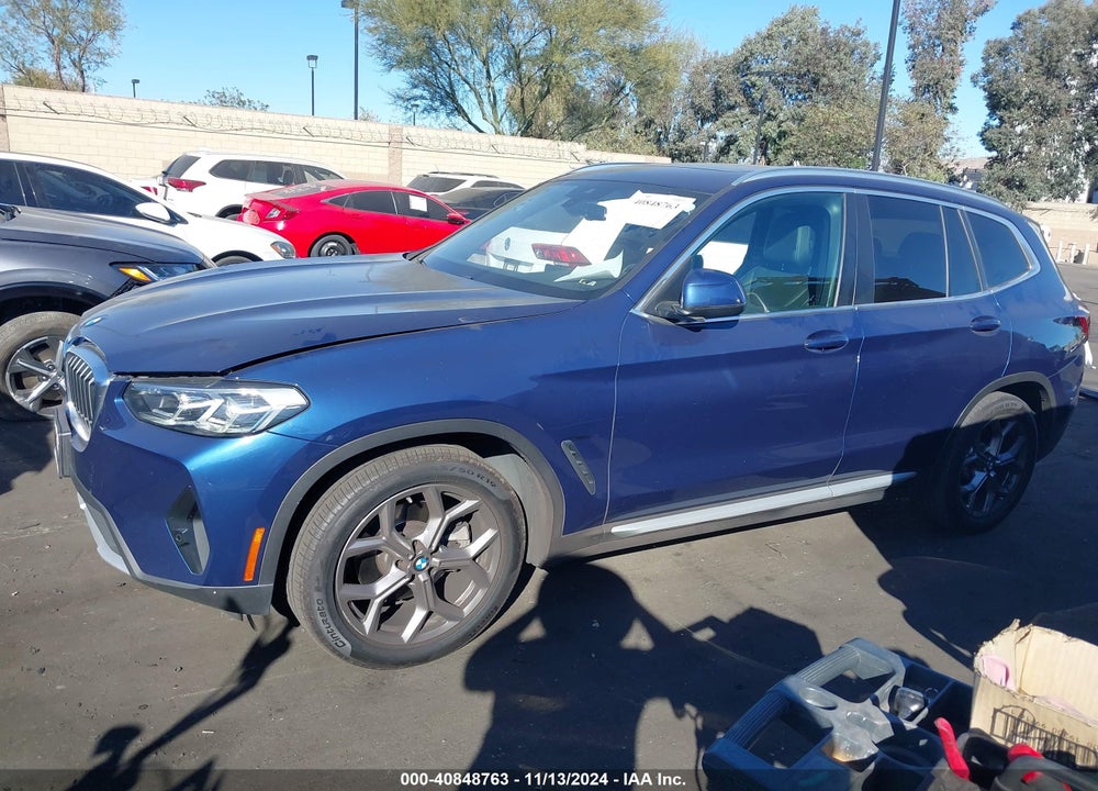 2022 BMW X3 SDRIVE30I VIN: 5UX43DP0XN9J17799