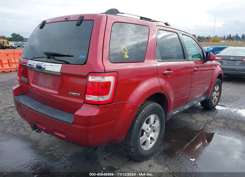 2008 FORD ESCAPE LIMITED VIN: 1FMCU94148KE02320