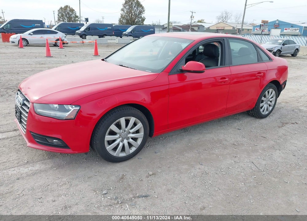 2013 AUDI A4 2.0T PREMIUM VIN: WAUBFAFL3DA160899