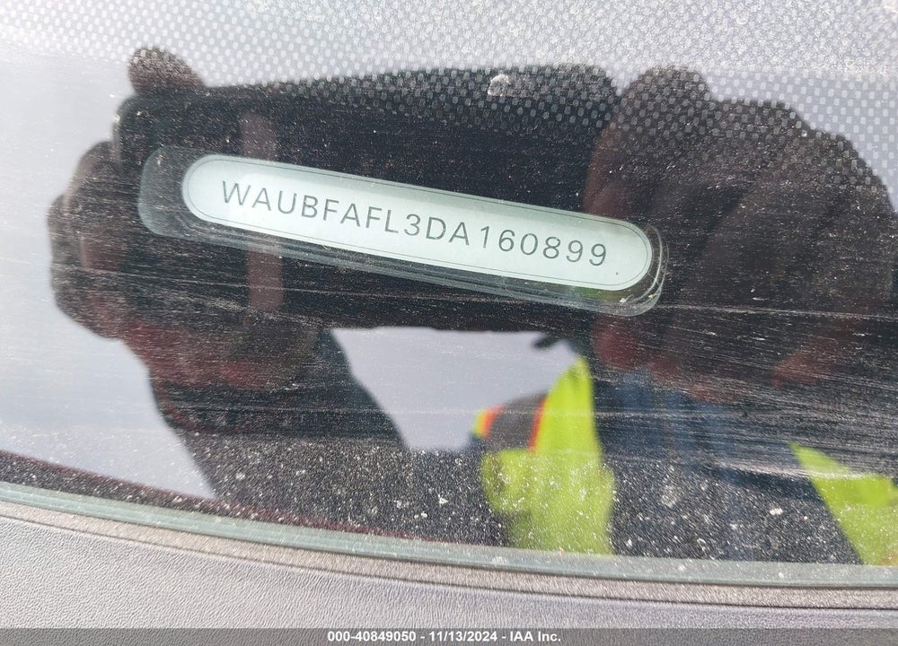 2013 AUDI A4 2.0T PREMIUM VIN: WAUBFAFL3DA160899
