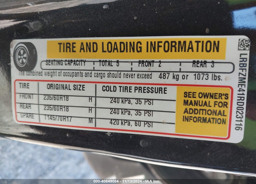 2024 BUICK ENVISION PREFERRED AWD VIN: LRBFZME41RD023116