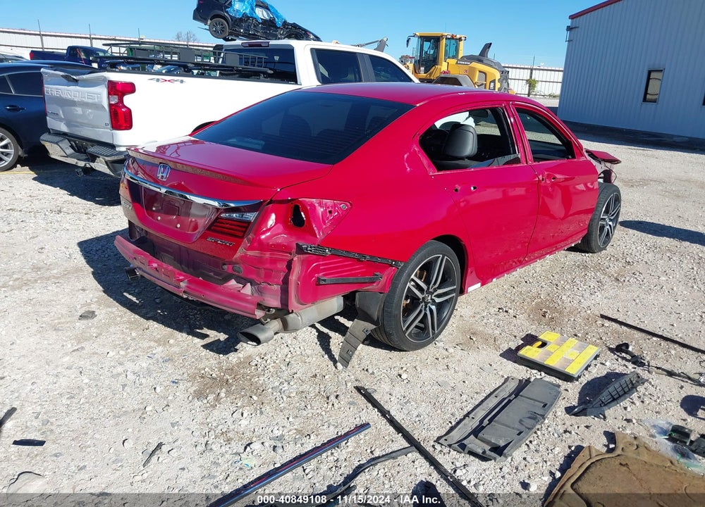 2016 HONDA ACCORD SPORT VIN: 1HGCR2F51GA228192
