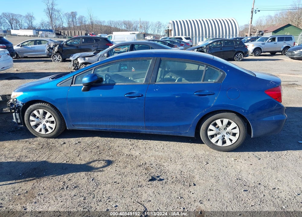 2012 HONDA CIVIC LX VIN: 19XFB2F5XCE326905
