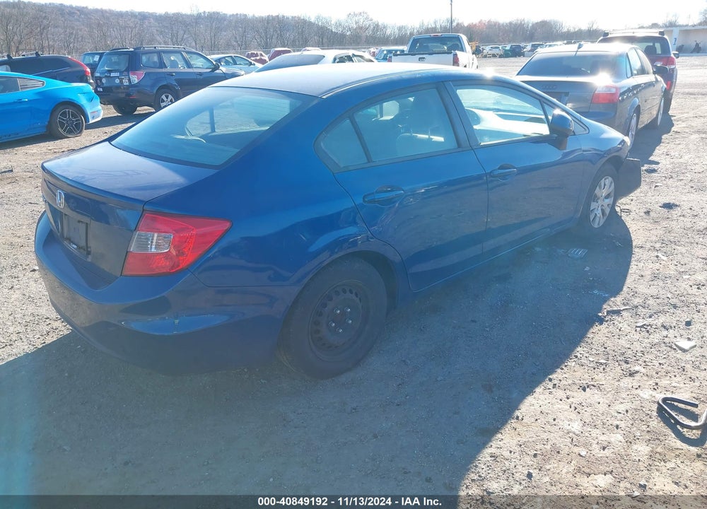 2012 HONDA CIVIC LX VIN: 19XFB2F5XCE326905