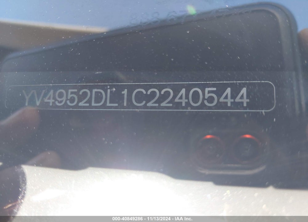 2012 VOLVO XC60 3.2 VIN: YV4952DL1C2240544