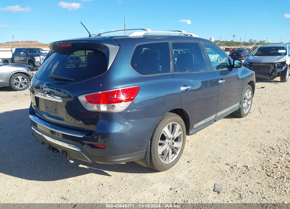 2013 NISSAN PATHFINDER PLATINUM VIN: 5N1AR2MN2DC642361