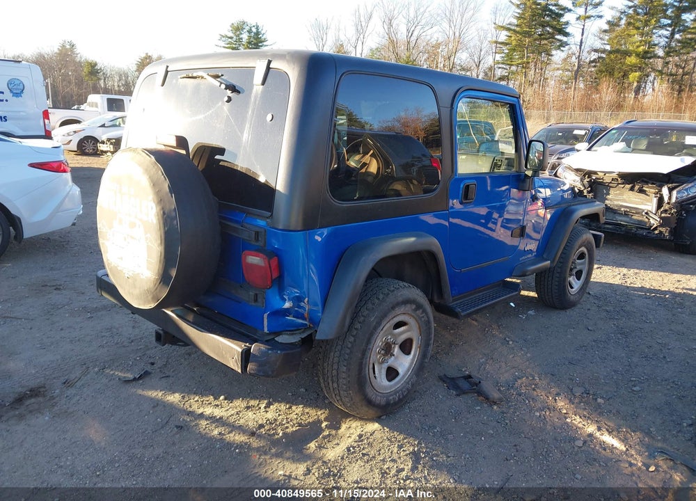 2003 JEEP WRANGLER SPORT VIN: 1J4FA49S83P320756
