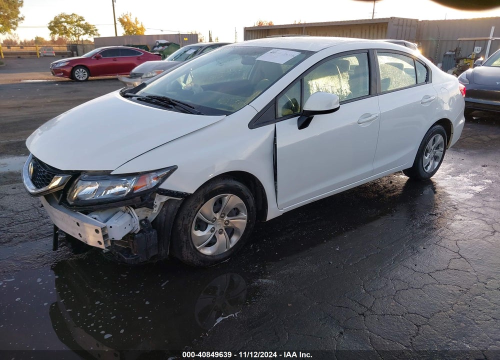 2013 HONDA CIVIC LX VIN: 19XFB2F51DE284528