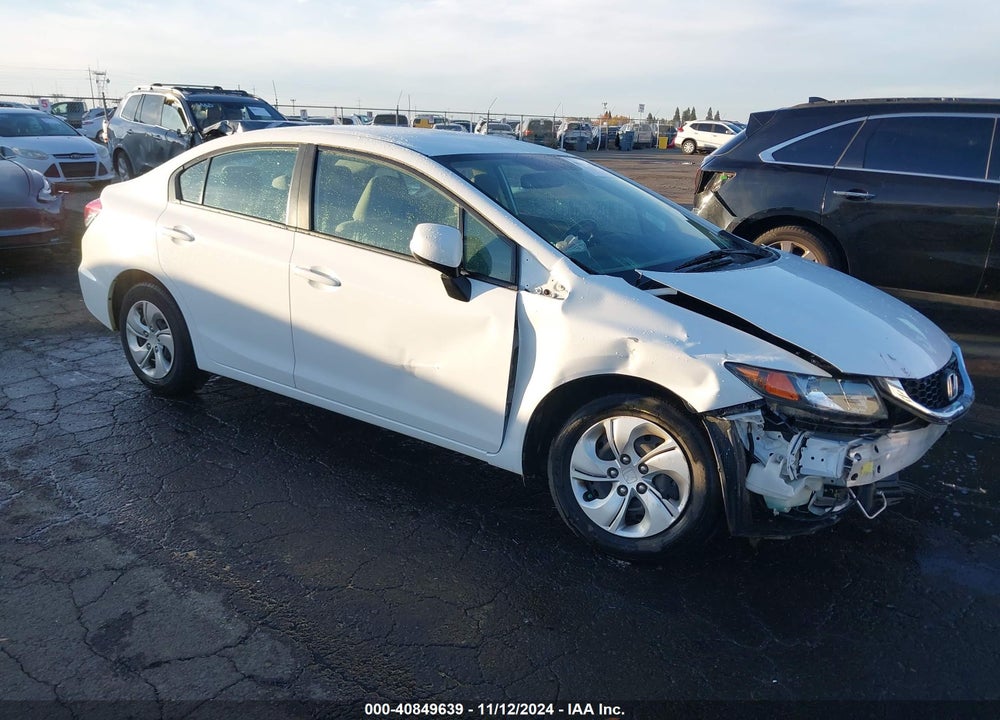 2013 HONDA CIVIC LX VIN: 19XFB2F51DE284528