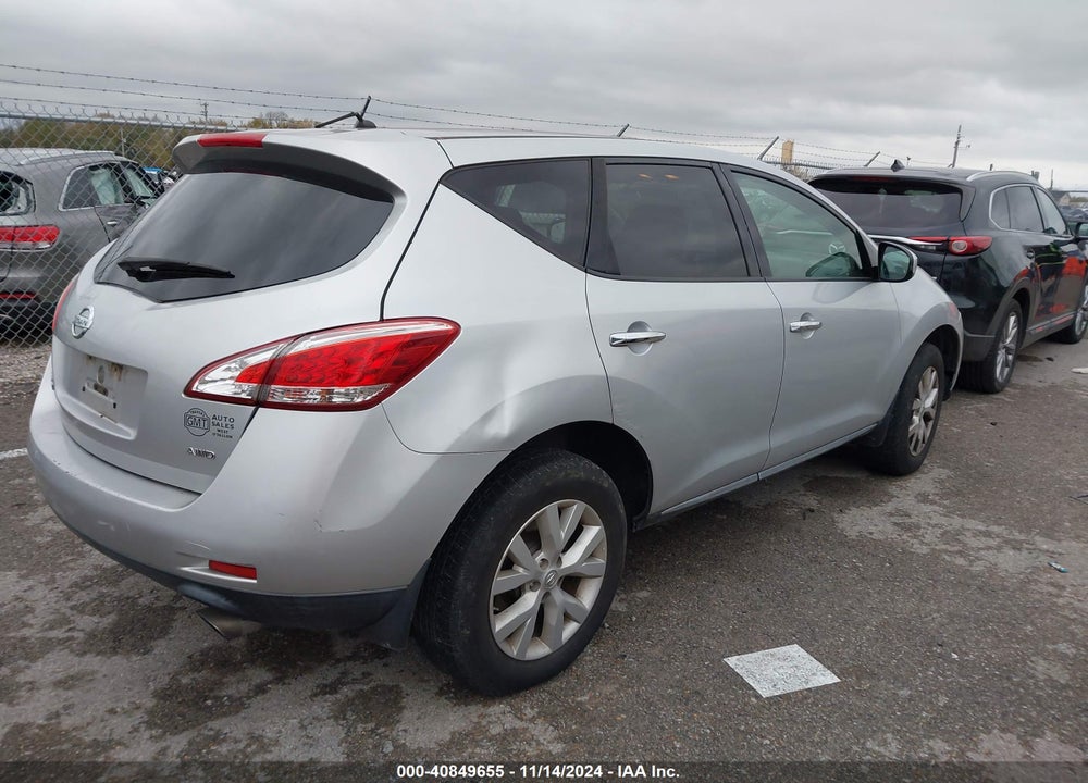 2011 NISSAN MURANO S VIN: JN8AZ1MW0BW171639