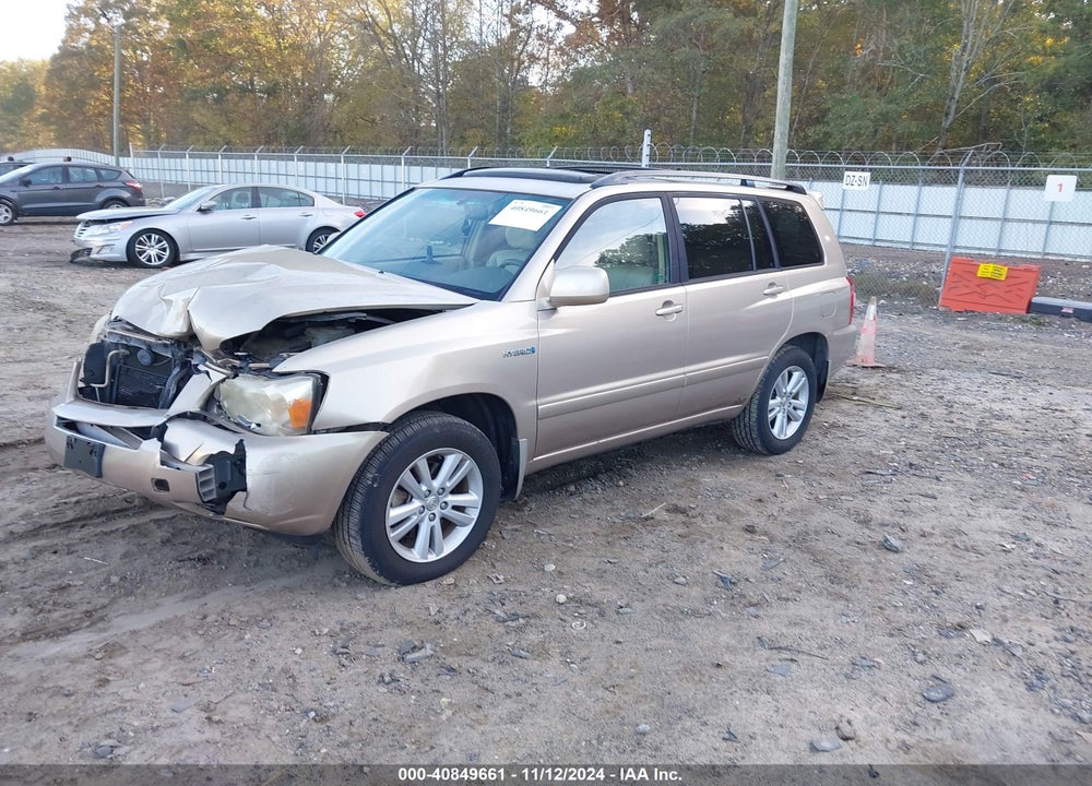 2006 TOYOTA HIGHLANDER HYBRID V6 VIN: JTEDW21A360013106