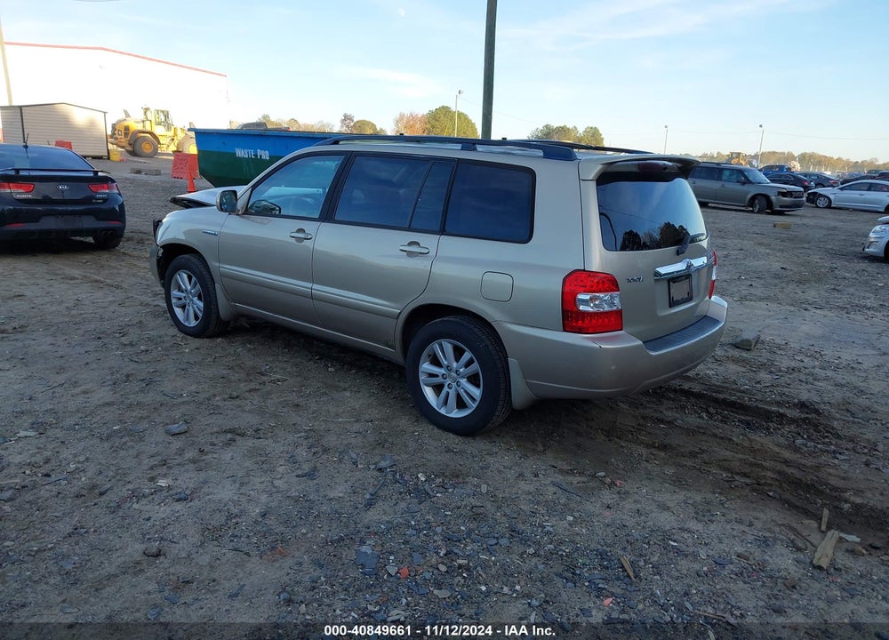 2006 TOYOTA HIGHLANDER HYBRID V6 VIN: JTEDW21A360013106