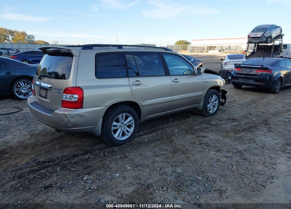 2006 TOYOTA HIGHLANDER HYBRID V6 VIN: JTEDW21A360013106