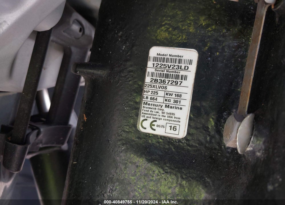 2016 BOSTON WHALER OTHER VIN: BWCE2526F616