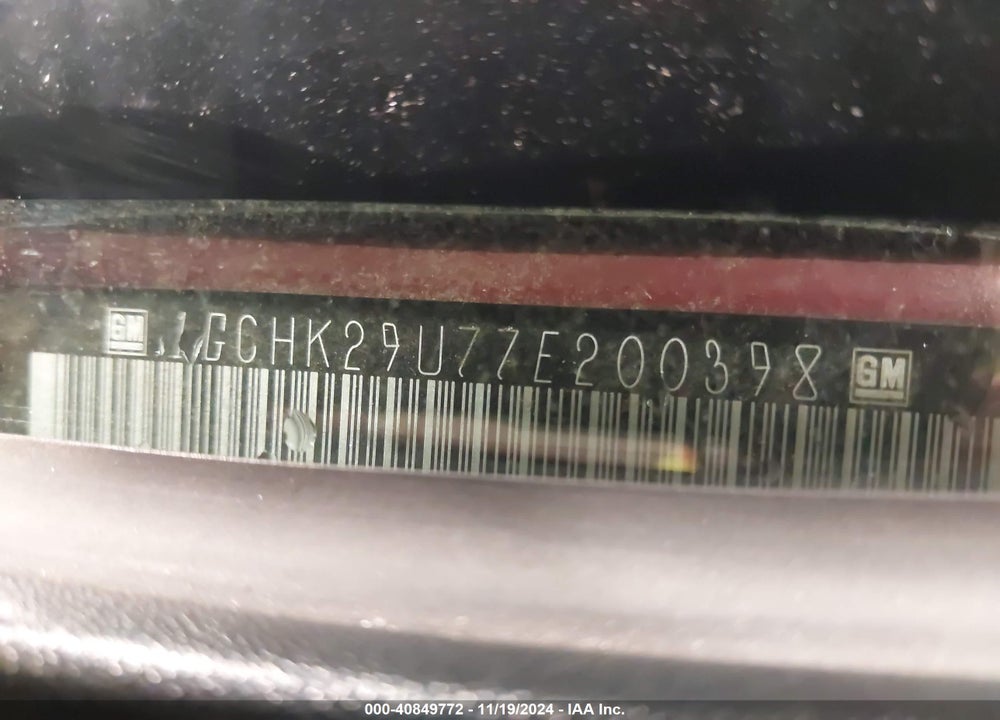 2007 CHEVROLET SILVERADO 2500HD CLASSIC LT1 VIN: 1GCHK29U77E200398