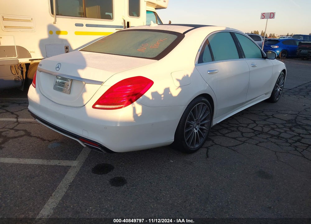 2015 MERCEDES-BENZ S 550 VIN: WDDUG8CB0FA144617