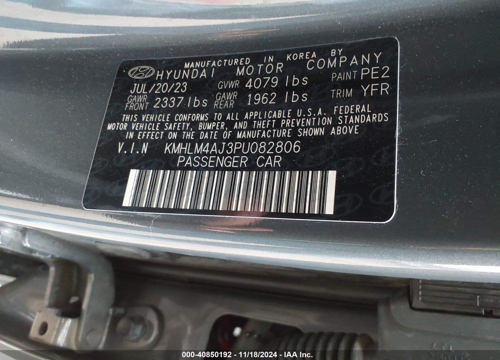 2023 HYUNDAI ELANTRA HYBRID BLUE VIN: KMHLM4AJ3PU082806