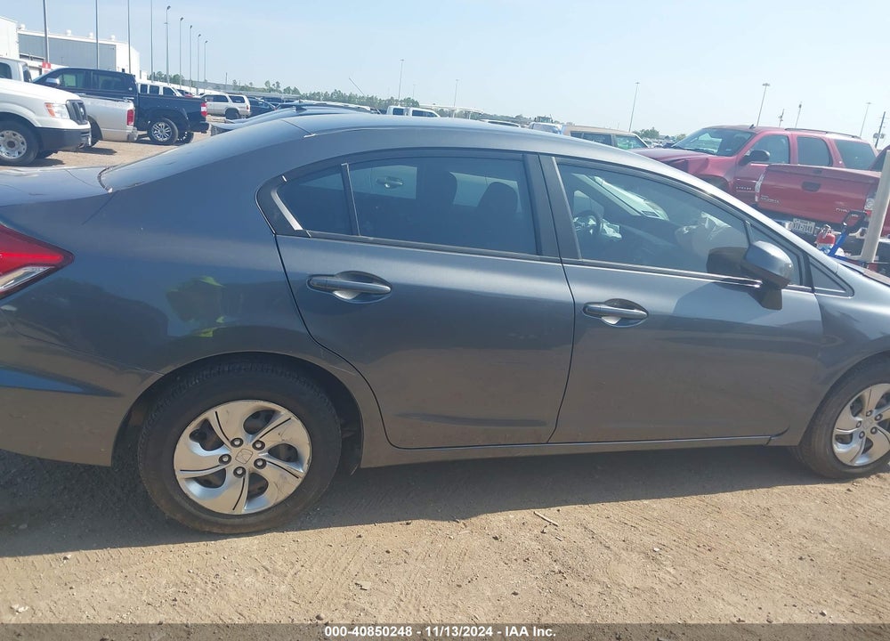 2013 HONDA CIVIC LX VIN: 19XFB2F57DE251596