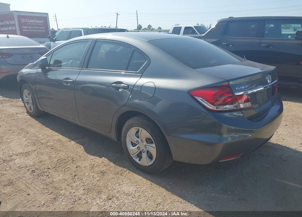 2013 HONDA CIVIC LX VIN: 19XFB2F57DE251596