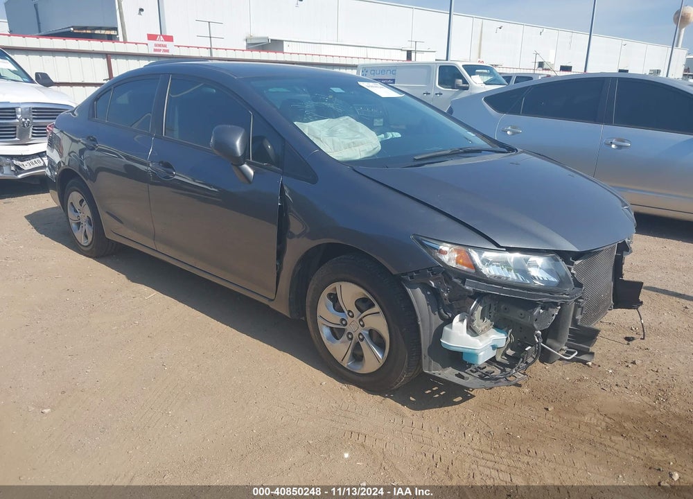 2013 HONDA CIVIC LX VIN: 19XFB2F57DE251596