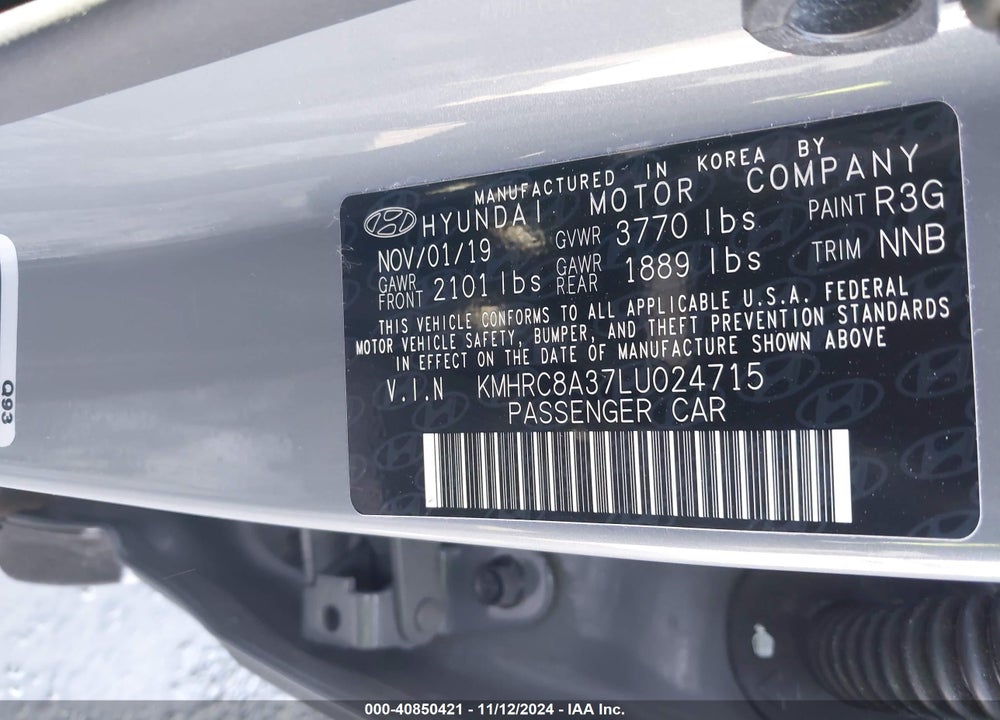 2020 HYUNDAI VENUE SEL VIN: KMHRC8A37LU024715