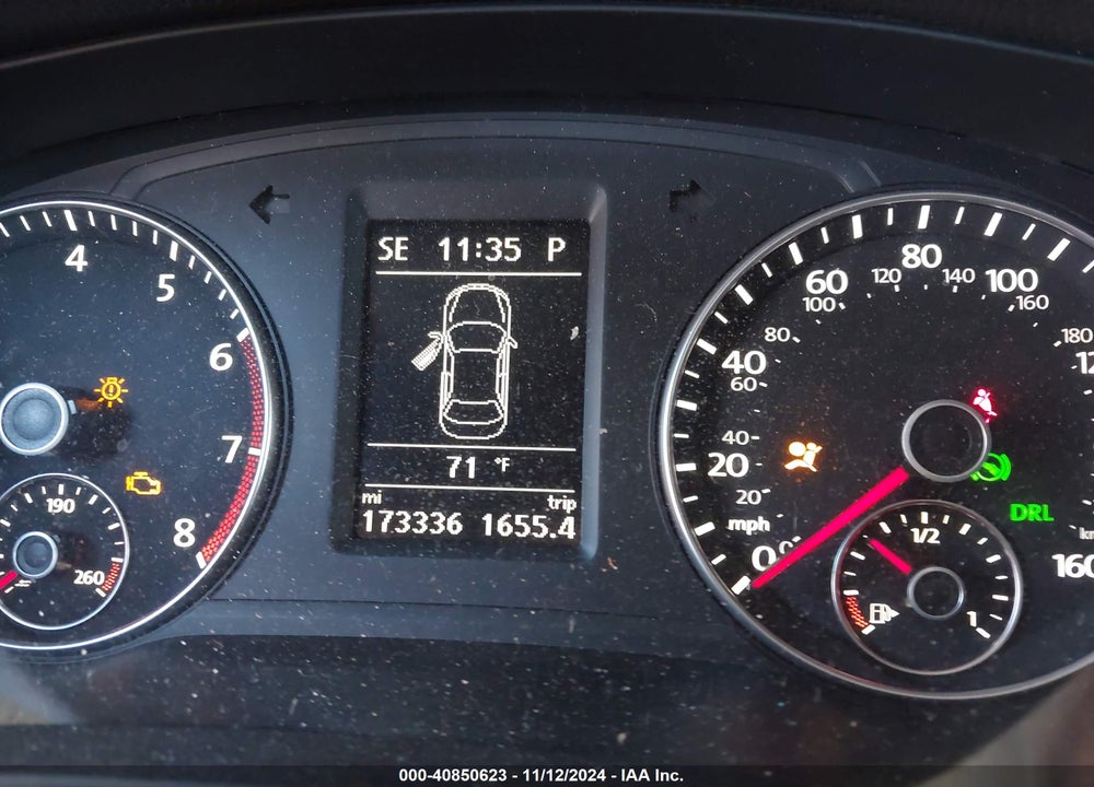 2013 VOLKSWAGEN PASSAT 2.5L SE VIN: 1VWBP7A31DC121076