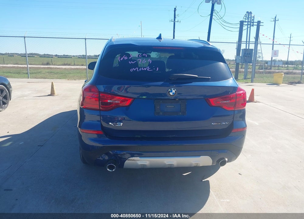 2019 BMW X3 SDRIVE30I VIN: 5UXTR7C54KLF30400