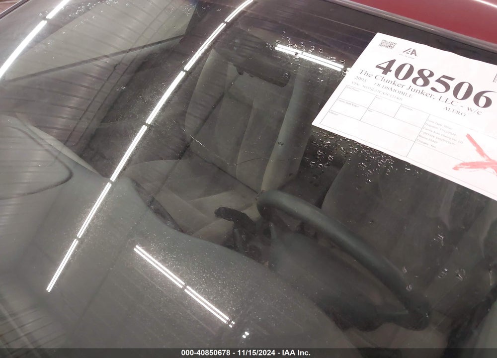 2003 OLDSMOBILE ALERO GL2 VIN: 1G3NL52EX3C121401