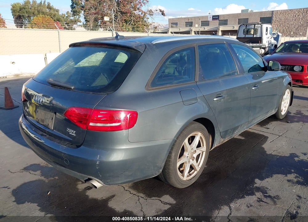 2009 AUDI A4 2.0T AVANT VIN: WAUVF78K49A177626