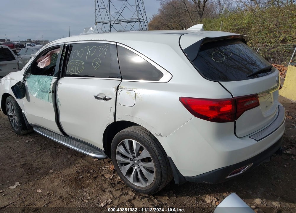 2015 ACURA MDX VIN: 5FRYD4H47FB007039