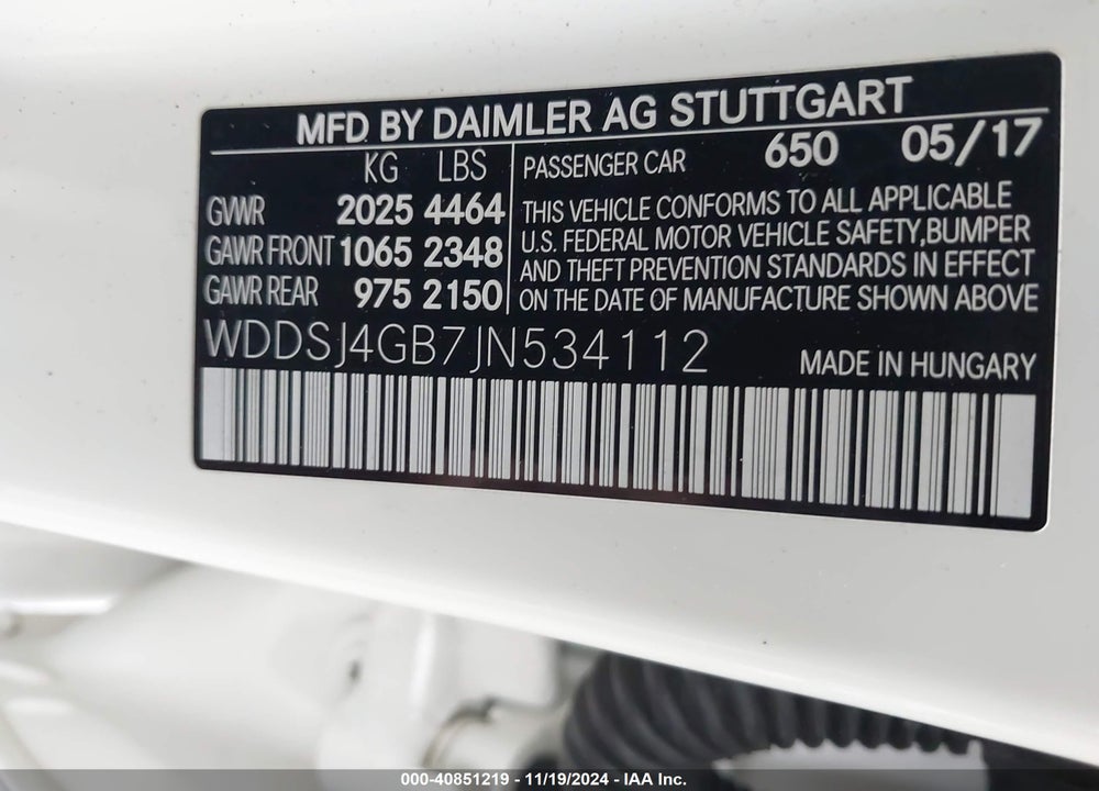 2018 MERCEDES-BENZ CLA 250 4MATIC VIN: WDDSJ4GB7JN534112