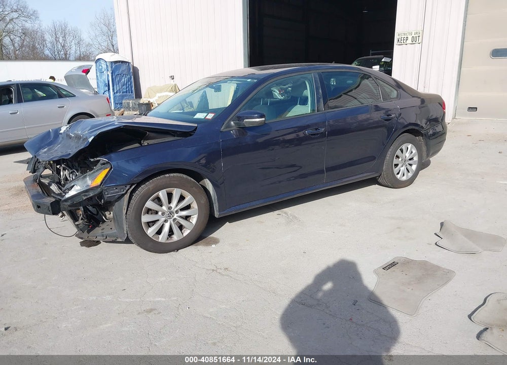 2012 VOLKSWAGEN PASSAT 2.5L S VIN: 1VWAP7A37CC078471