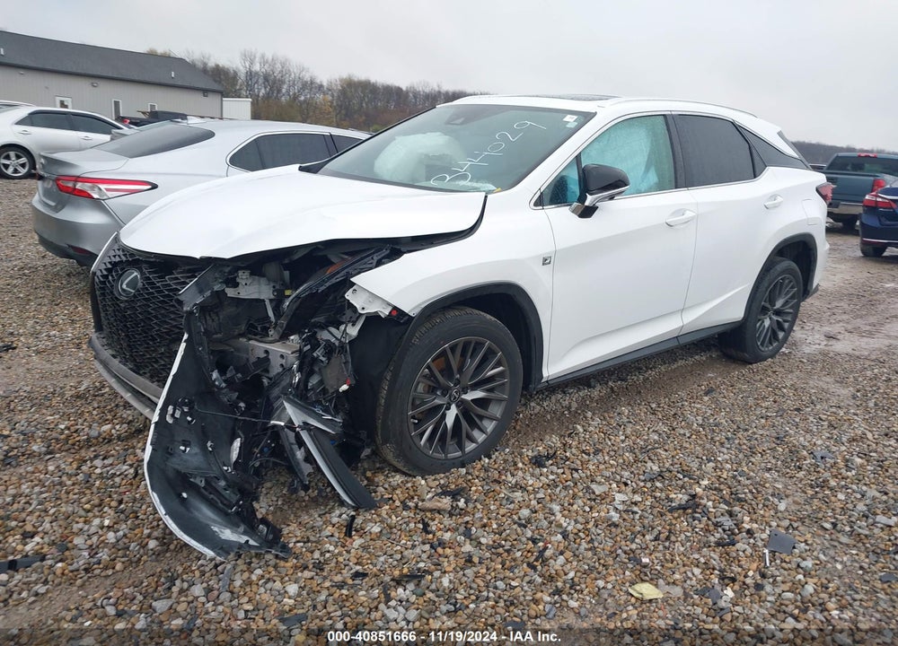 2022 LEXUS RX 350 F SPORT APPEARANCE VIN: 2T2SZMDA8NC344029
